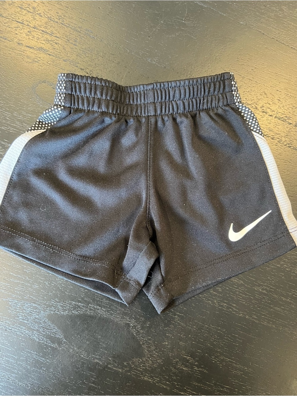 Nike Black Kids Athletic Shorts with White Swoosh